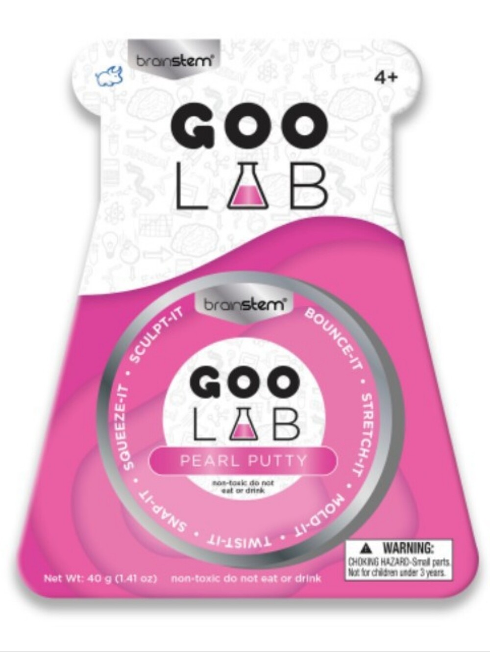BRAINSTORM Goo Lab Pearl Putty - Bright Pink